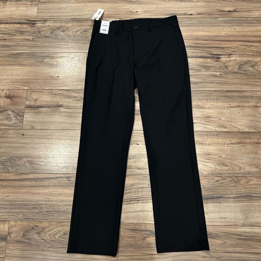 NWT Mens ROWM Pants Flat Front Wicking Stretch Chino Sz 36x32 Khaki 4458867